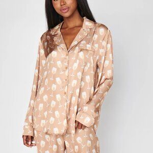 Classic PJ Set in White Wine Silky | Show Me Your Mumu